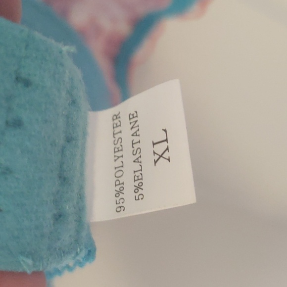 Floral Embroidery Sheer Unlined Bra Sz XL - Picture 6 of 6